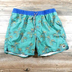 North Shore Surf Shop Mens XL Swim Trunks Shorts Vacation Palm Tree Beach Shorts